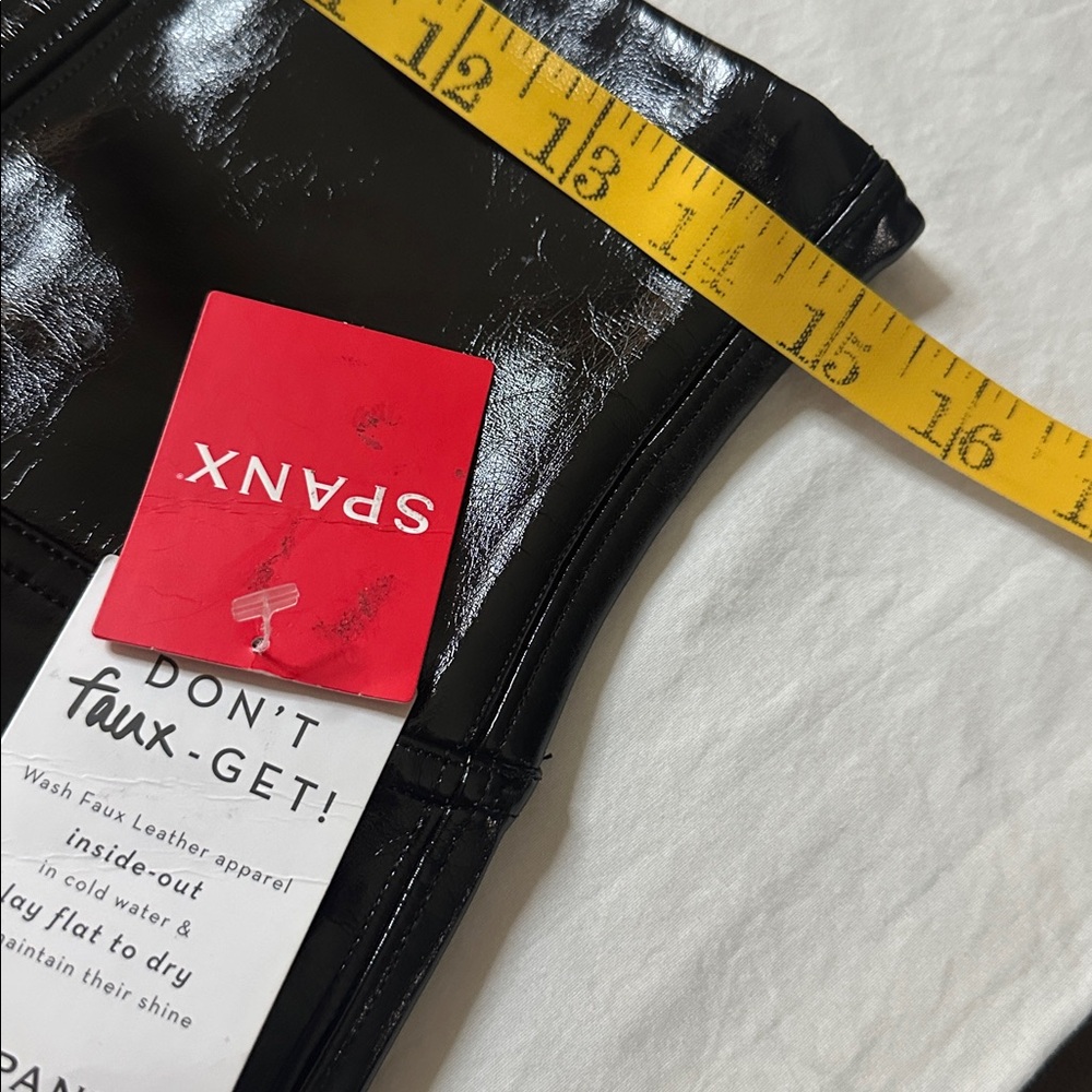 Spanx Faux Patent Leather Leggings Size L - Picture 8 of 12